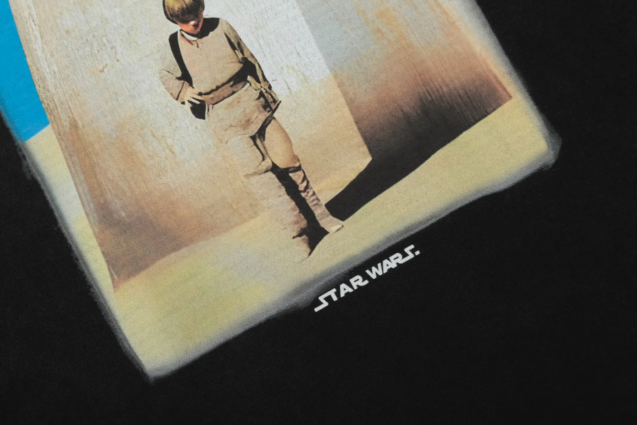 VT438 P160💰 Saint Michael 25SS new "STAY HERE" Star Wars joint letter print direct-injection printing retro washed distressed long-sleeved T-shirt small neck design digital direct-injection printing high street retro heavy distressed washed Vintage long sleeves Size: S M L XL